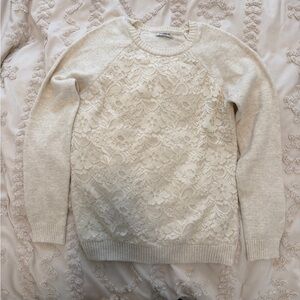 Elegant Lace Front Sweater